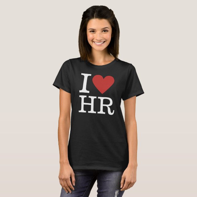 Camiseta I ❤️ HR para funcionários da prefeitura (Frente Completa)