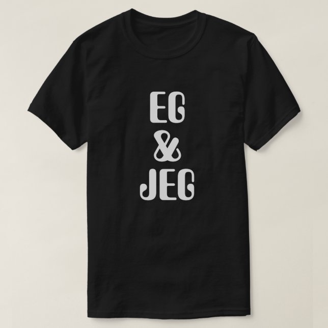 Camiseta I & I em negro norueguês (Frente do Design)