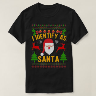 Camiseta I Identify As Santa Funny Christmas Pajamas Dad