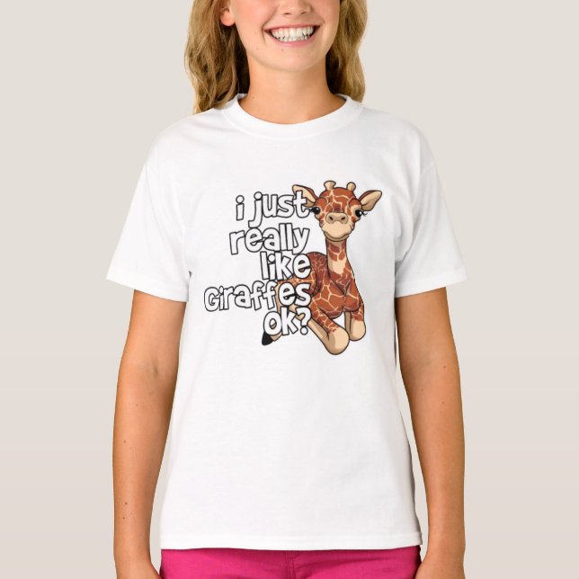 Camiseta i just really Giraffe ok (Frente)