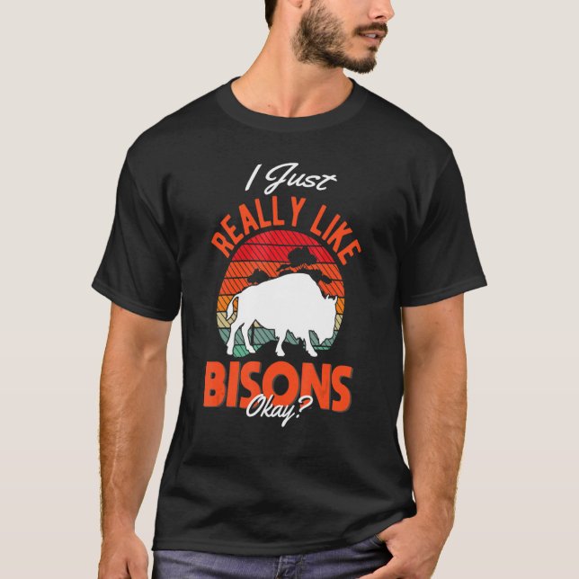 Camiseta I just really like Bisons Buffalo (Frente)