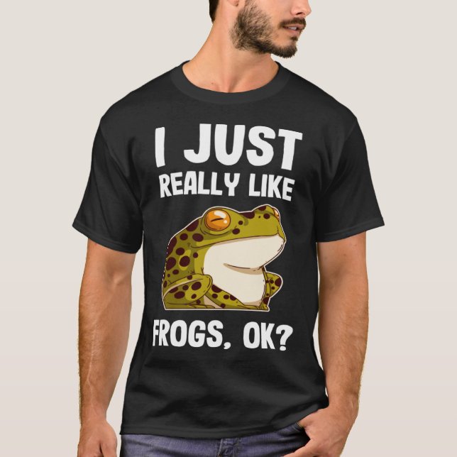 Camiseta I Just Really Like Frogs  Frog  Tadpole Kids Women (Frente)