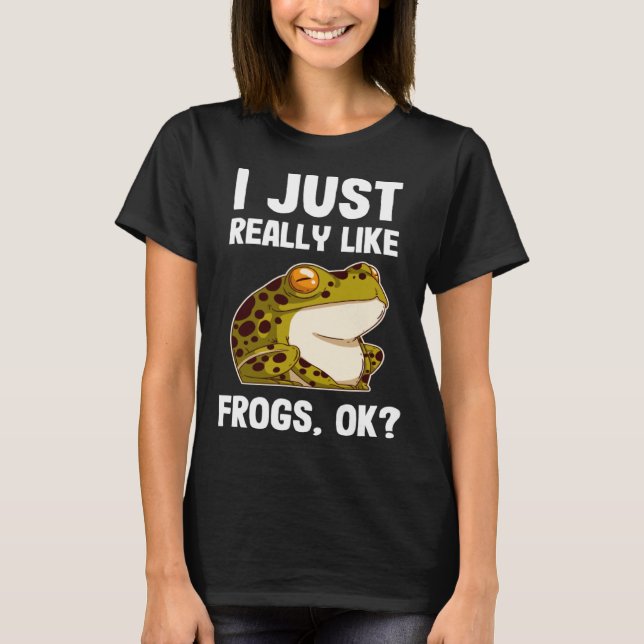 Camiseta I Just Really Like Frogs  Frog  Tadpole Kids Women (Frente)
