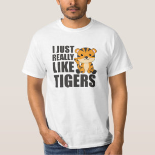 Camiseta I just really like Tigers - Sweet Zoo Animals