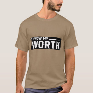 Camiseta I know My Worth retro