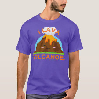 Camiseta I Lava Vulcões Geólogos Gráficos Mineralogia