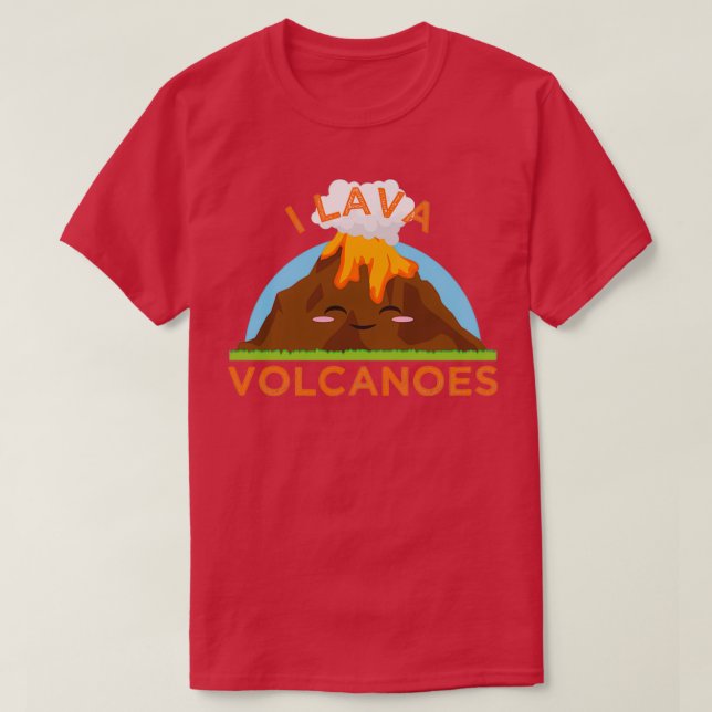 Camiseta I Lava Vulcões Geólogos Gráficos Mineralogia (Frente do Design)