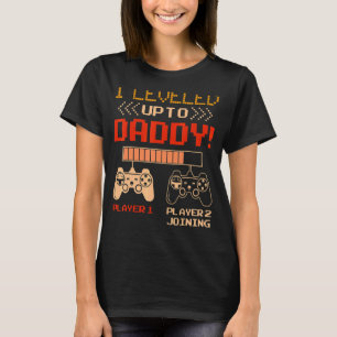 Camiseta I Level Up To Pai Gamer Birthday Family Matching