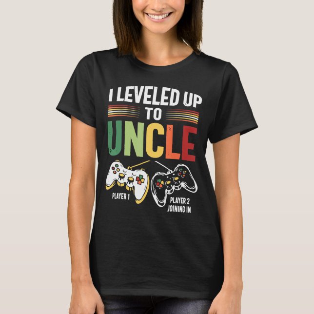 Camiseta I Leveled Up To Uncle 2023 New Uncle Gamer Promote (Frente)