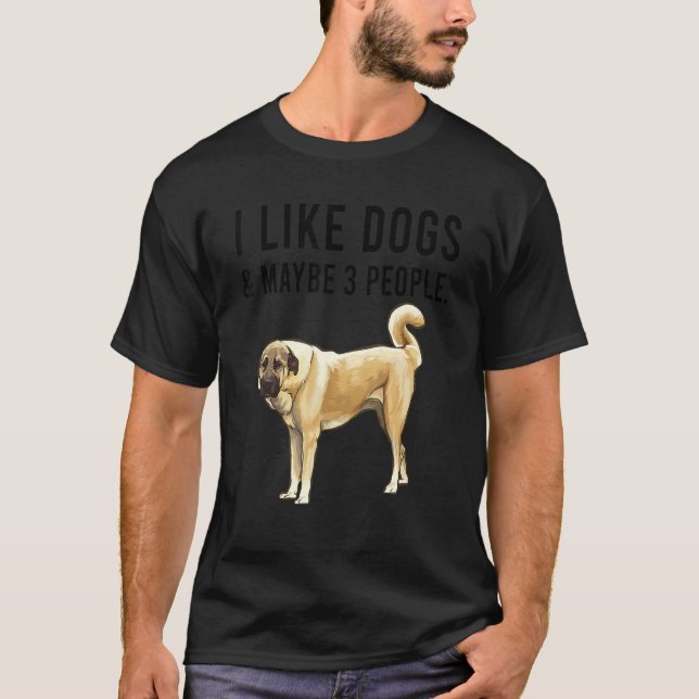 Camiseta I Like Anatolian Shepherd Dogs And Maybe 3 People (Frente)