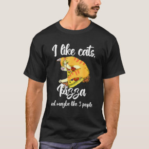 Camiseta I Like Cats Pizza And Maybe Like 3 People  Cat