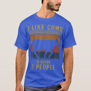 Camiseta I Like Cows And Maybe 2 People Cow Farm Farmer Ret