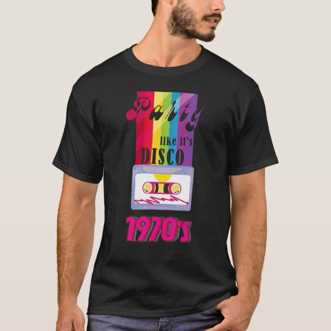 Camiseta I like Disco Outfit Party 1970s and 80s 90s Retro  (Frente)
