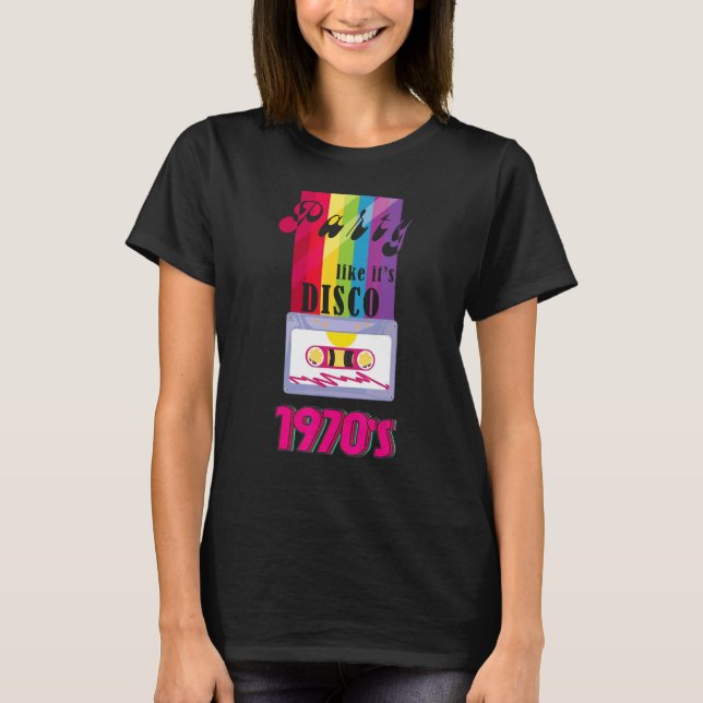 Camiseta I like Disco Outfit Party 1970s and 80s 90s Retro  (Frente)