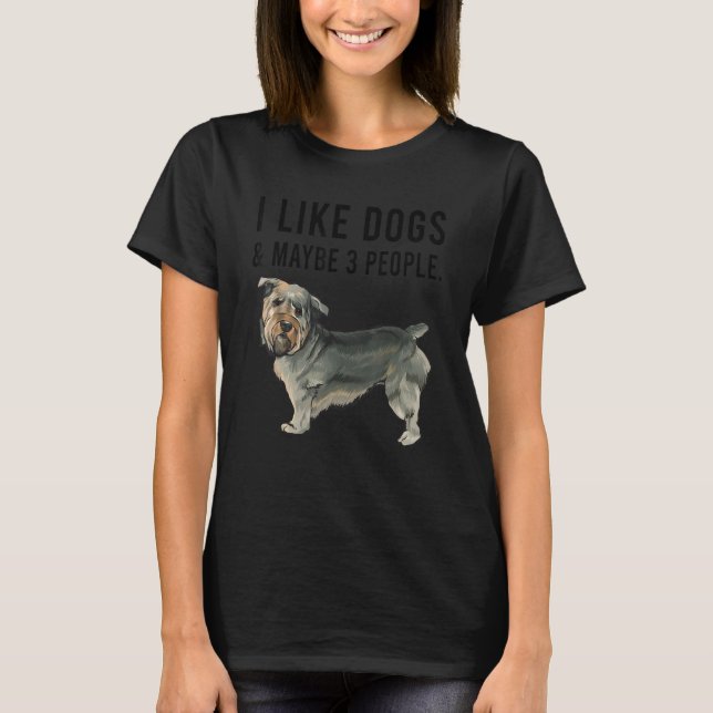 Camiseta I Like Glen of Imaal Terrier Dogs And Maybe 3 Peop (Frente)