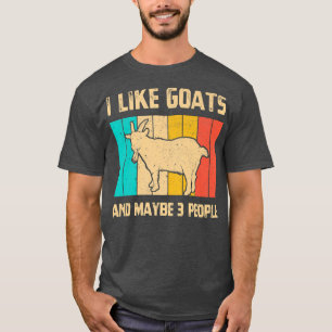 Camiseta I Like Goats And Maybe 3 People Goat Farming Vinta
