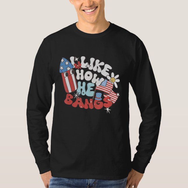 Camiseta I Like How He Bangs I Like How She Explodes Couple (Frente)
