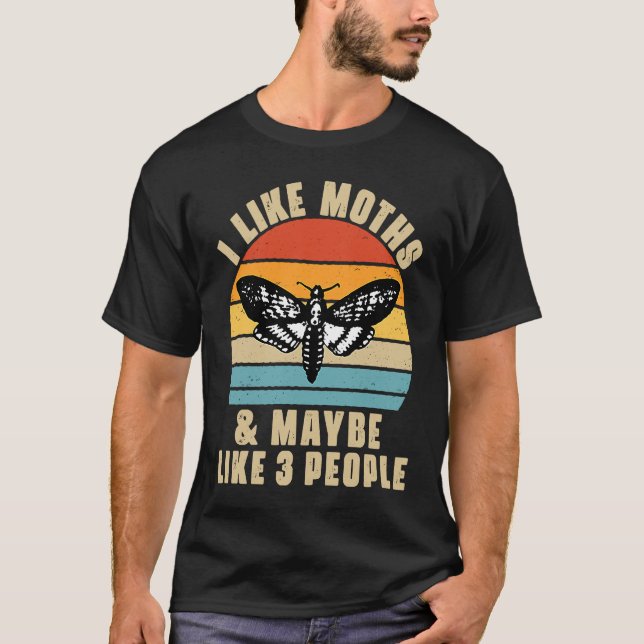 Camiseta I Like Moths and Maybe 3 People  Camping Crew Hunt (Frente)