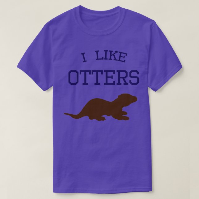 Camiseta I Like Otters (Frente do Design)