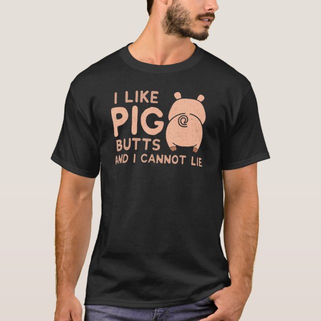 Camiseta I like PIG Butts  Barbecue (Frente)