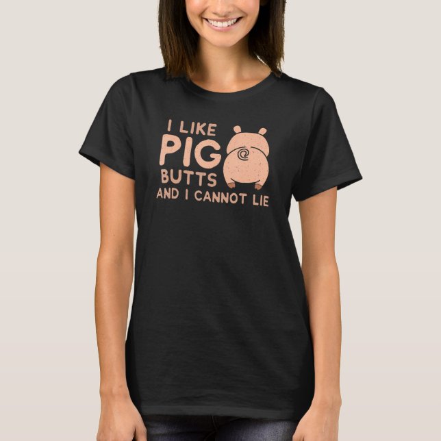 Camiseta I like PIG Butts  Barbecue (Frente)