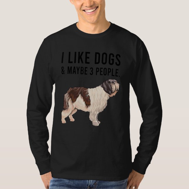 Camiseta I Like Polish Lowland Sheepdog Dogs And Maybe 3 Pe (Frente)
