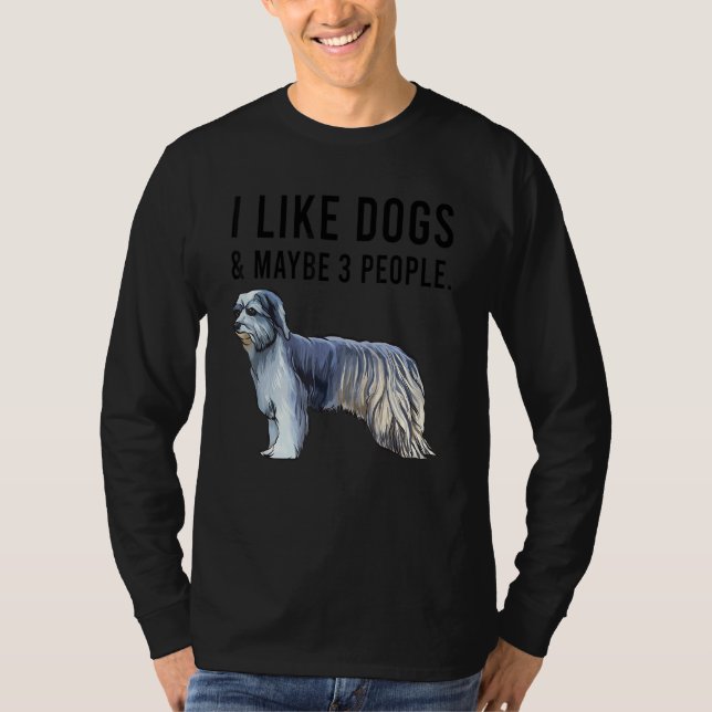 Camiseta I Like Pyrenean Shepherd Dogs And Maybe 3 People (Frente)