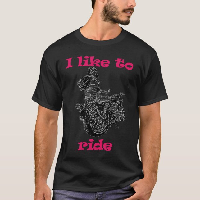 Camiseta I like to ride  Ladies Motorcycle Riders (Frente)