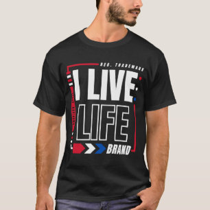 Camiseta I Live Life American Style Patriotic USA Register