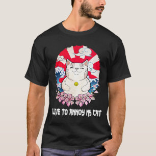 Camiseta I Live to Annoy My Cat  Cat Mom Humor Cat Dad Cat 