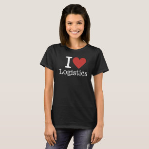 Camiseta I ❤️ Logística para Funcionários PERSONALIZADOS Mu
