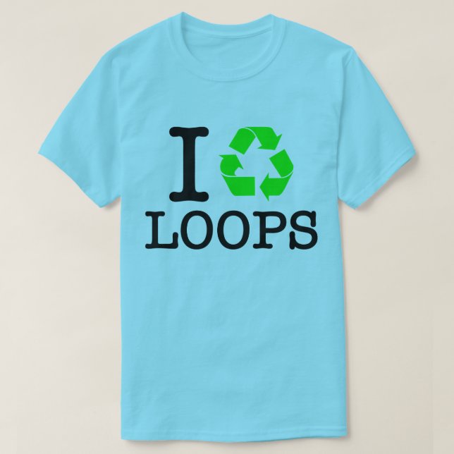 Camiseta I Loops de Reciclar (Frente do Design)