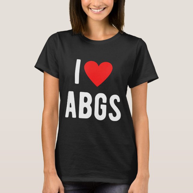Camiseta I Love Abgs Cute Heart Graphic Valentines Day  (Frente)