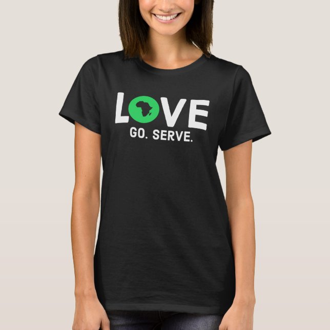 Camiseta I Love Africa  Africa Map (Frente)