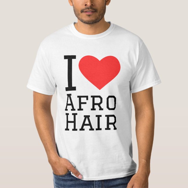 Camiseta I love Afro hair  (Frente)