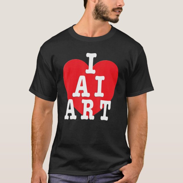 Camiseta I Love AI - I Heart AI (Frente)