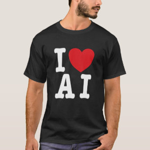 Camiseta I Love AI - I Heart AI_1