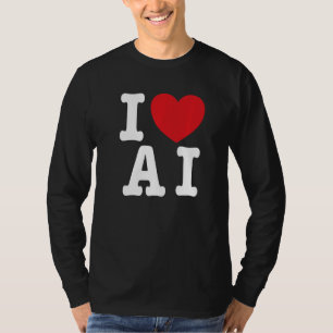 Camiseta I Love AI - I Heart AI Premium