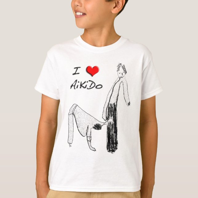 Camiseta I love Aikido - Sankyo (Frente)