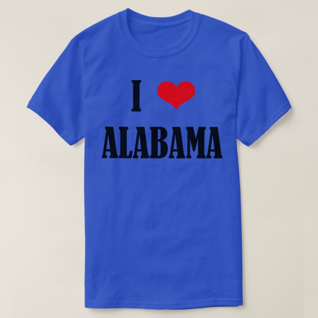 Camiseta I Love Alabama TShirt 4 (Frente do Design)