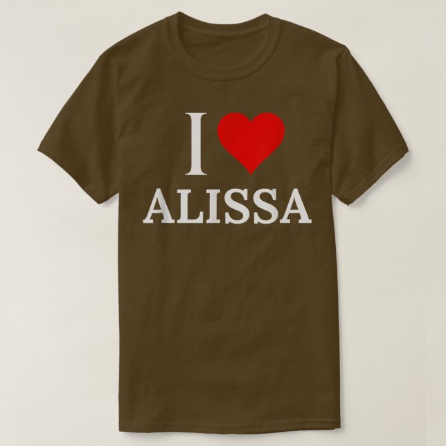 Camiseta I Love Alissa  (Frente do Design)