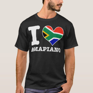 Camiseta I Love Amapiano South African Flag DJ Design don't