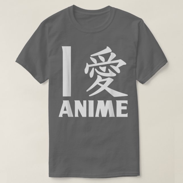 Camiseta I Love Anime In Japanese , Anime shirt  (Frente do Design)