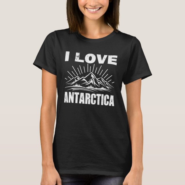 Camiseta I Love Antarctica Iceberg Explorers (Frente)