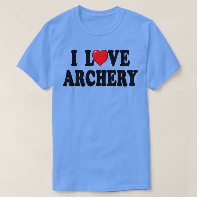 Camiseta I Love Archery Typography Design  (Frente do Design)