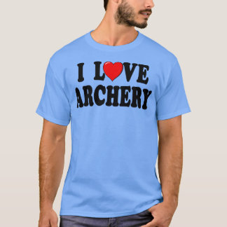 Camiseta I Love Archery Typography Design