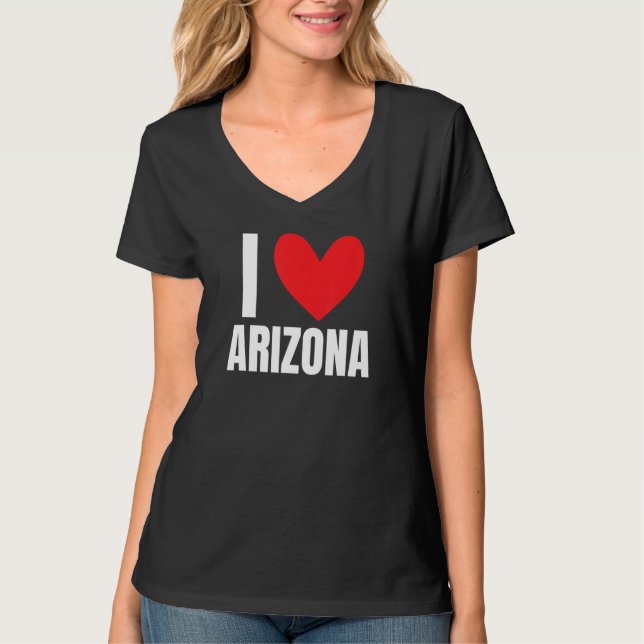 Camiseta I Love Arizona State Grand Canyon Tucson Pheonix F (Frente)