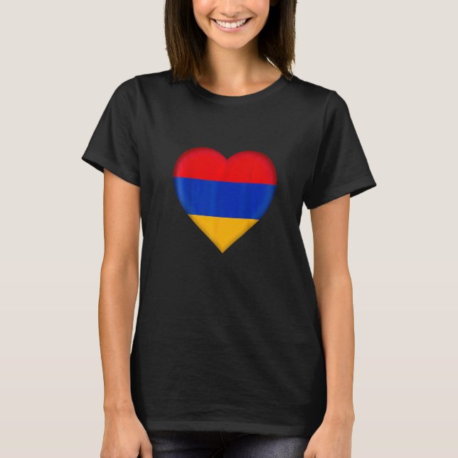 Camiseta I Love Armenia  Armenian Flag Heart (Frente)