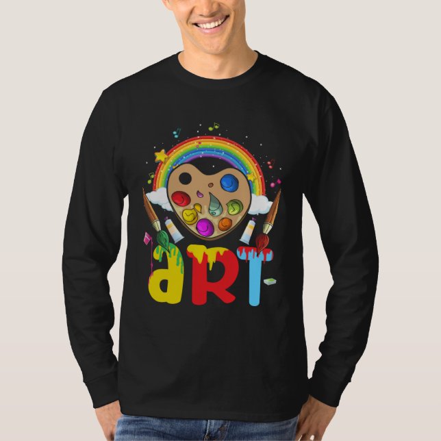 Camiseta I Love Artist Painter Colorful Painting Rainbow (Frente)