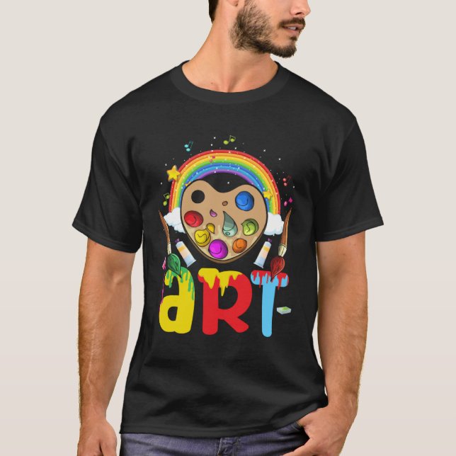 Camiseta I Love Artist Painter Colorful Painting Rainbow (Frente)